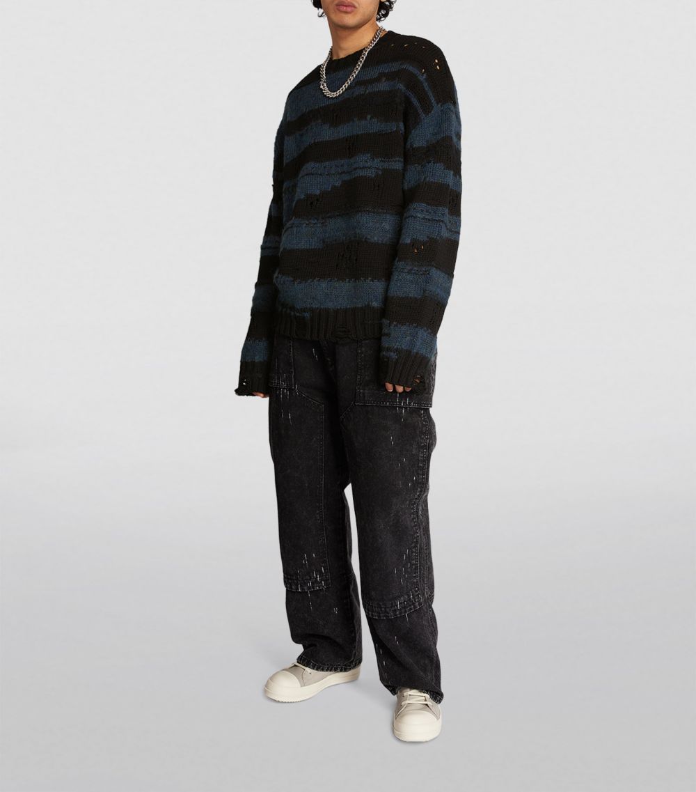 Juun.J Juun.J Mohair Striped Sweater