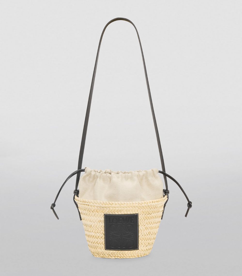 Loewe LOEWE x Paula's Ibiza Woven Drawstring Bucket Bag