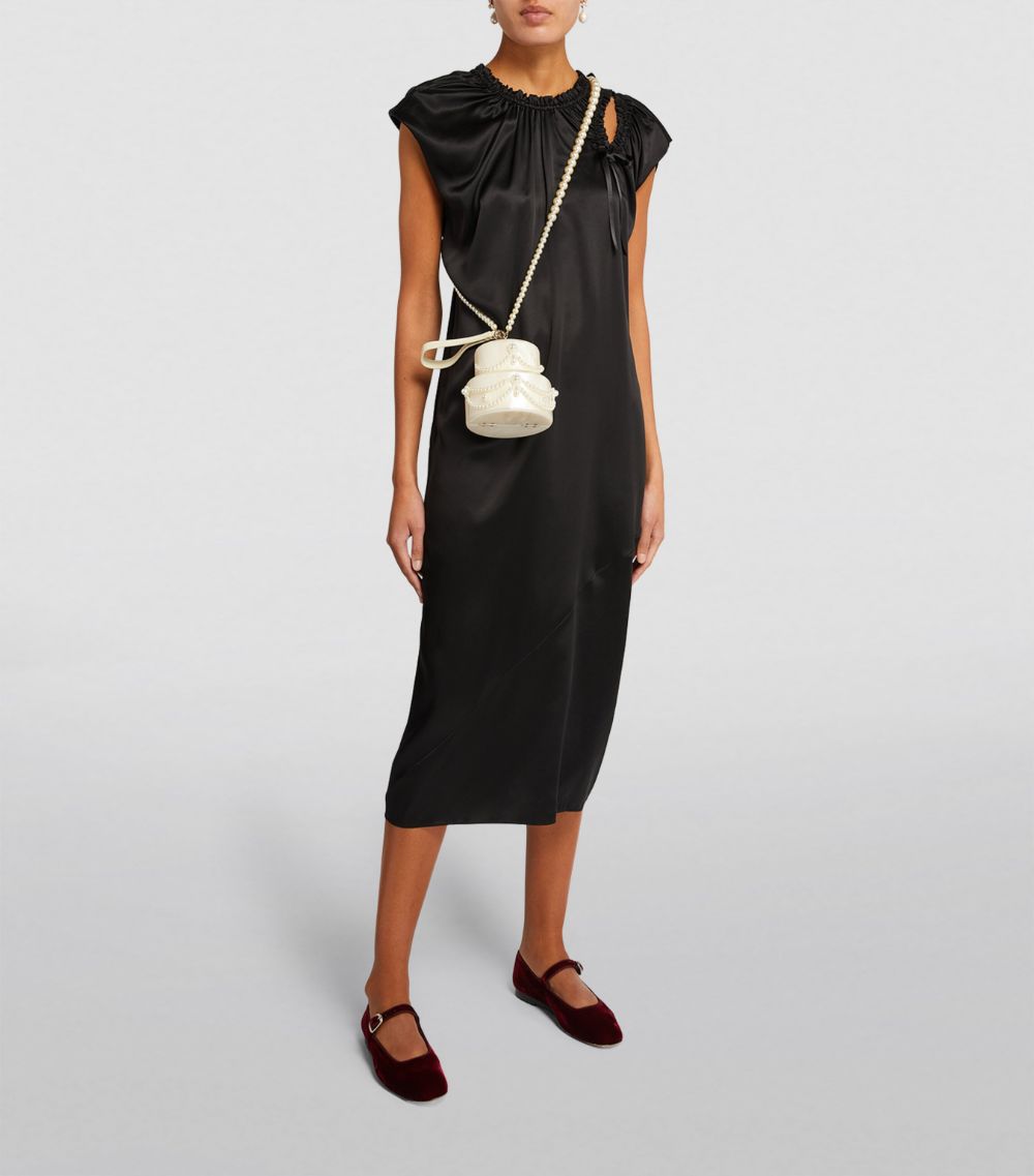 Simone Rocha Simone Rocha Silk Shoulder-Bite Midi Dress