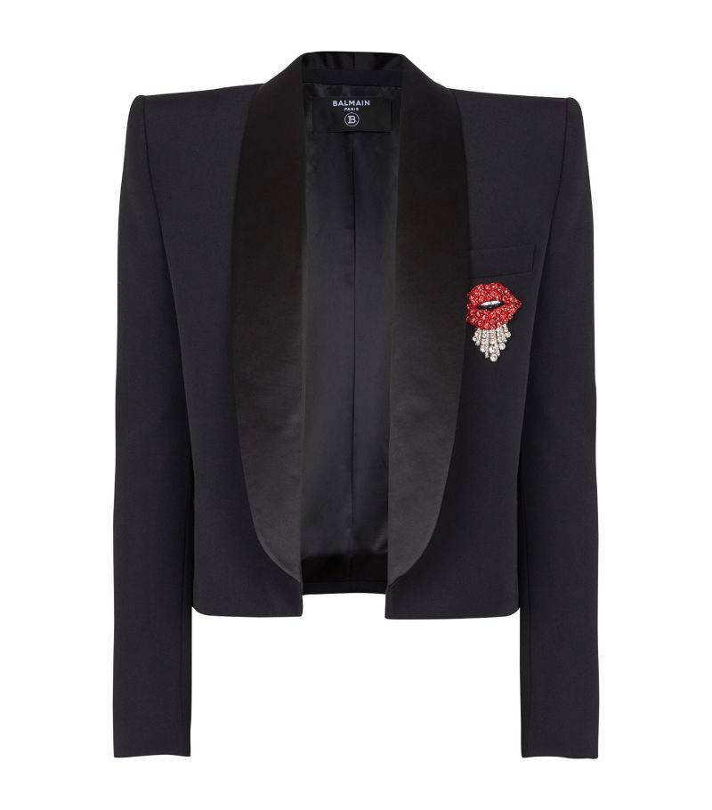 Balmain Balmain Wool Cropped Blazer