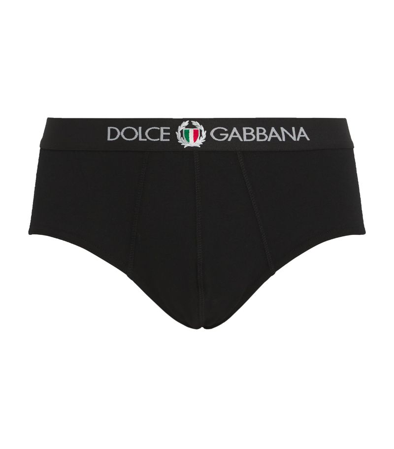 Dolce & Gabbana Dolce & Gabbana Stretch-Cotton Brando Crest Briefs