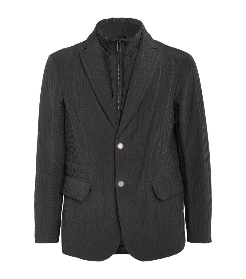 Emporio Armani Emporio Armani Textured Single-Breasted Jacket