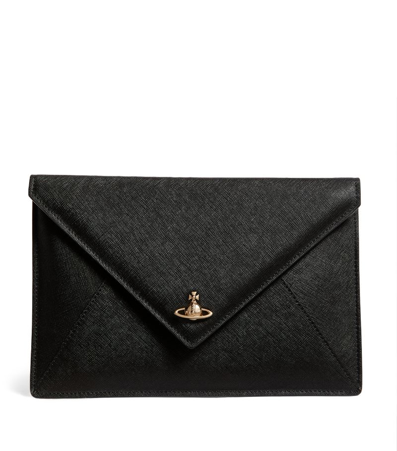 Vivienne Westwood Vivienne Westwood Saffiano Orb Envelope Clutch