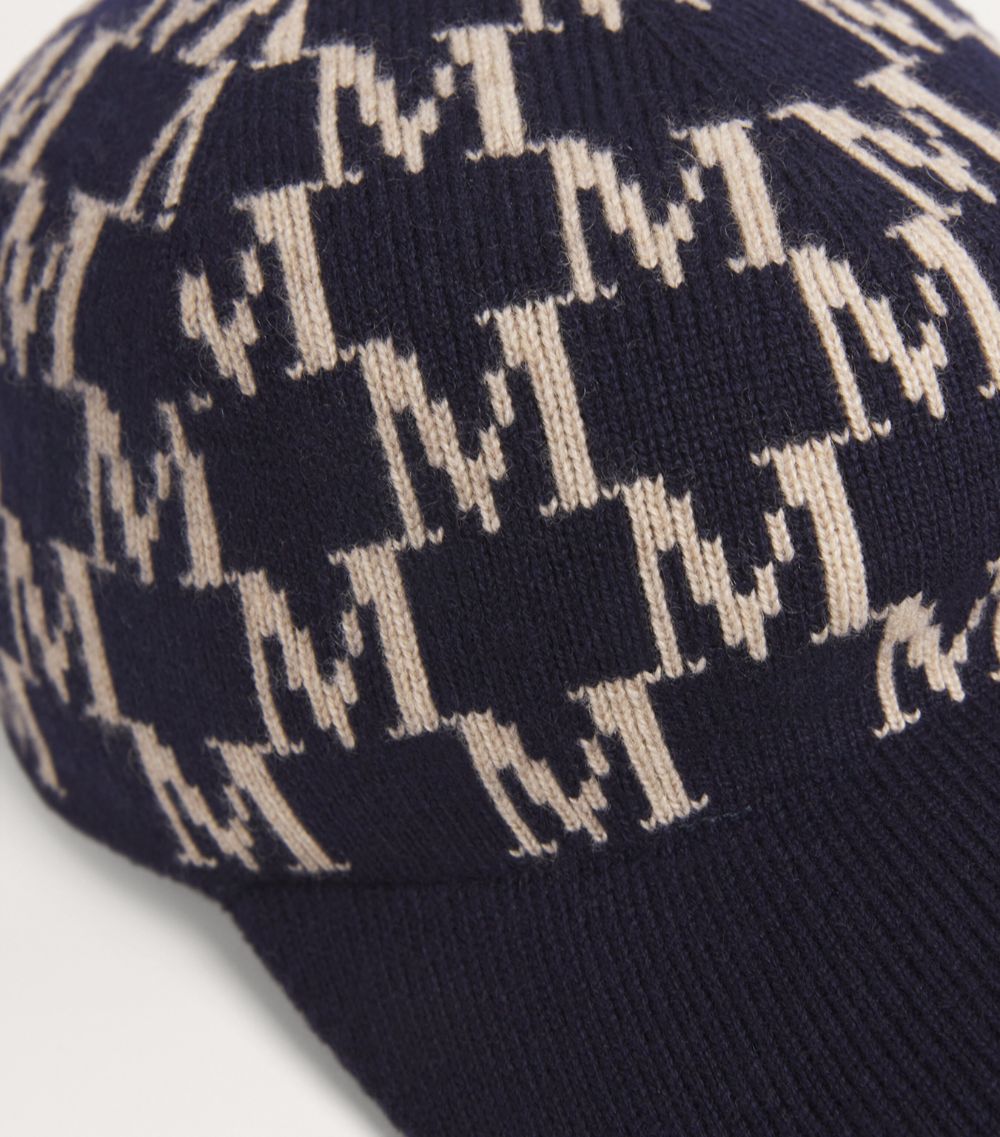 Max Mara Max Mara Cashmere Monogram Cap