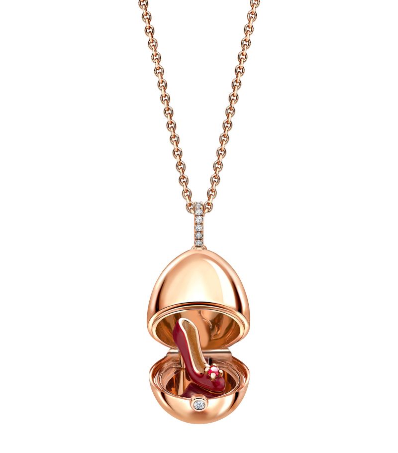 Fabergé Fabergé Rose Gold, Diamond and Ruby Essence Shoe Surprise Necklace