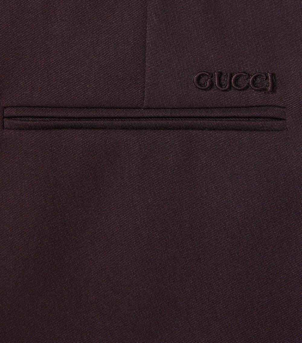 Gucci Gucci Wool Embroidered Tailored Trousers