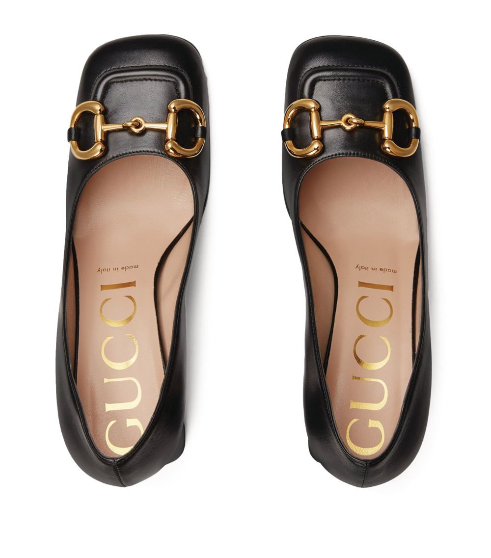 Gucci Gucci Leather Horsebit Pumps 75