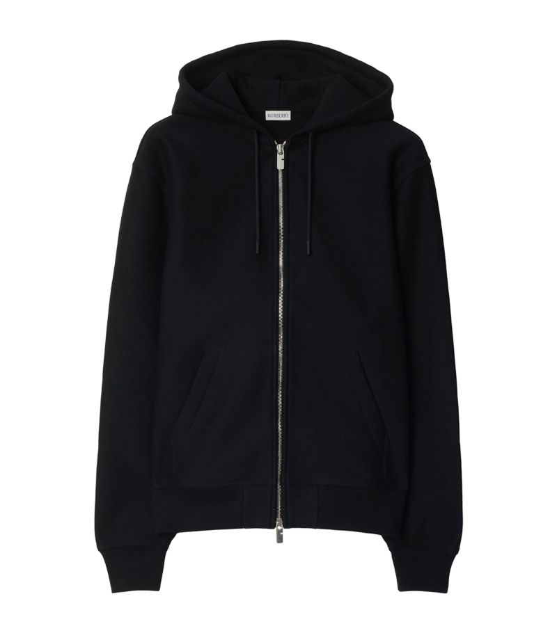 Burberry Burberry Distressed Logo Zip-Up Hoodie