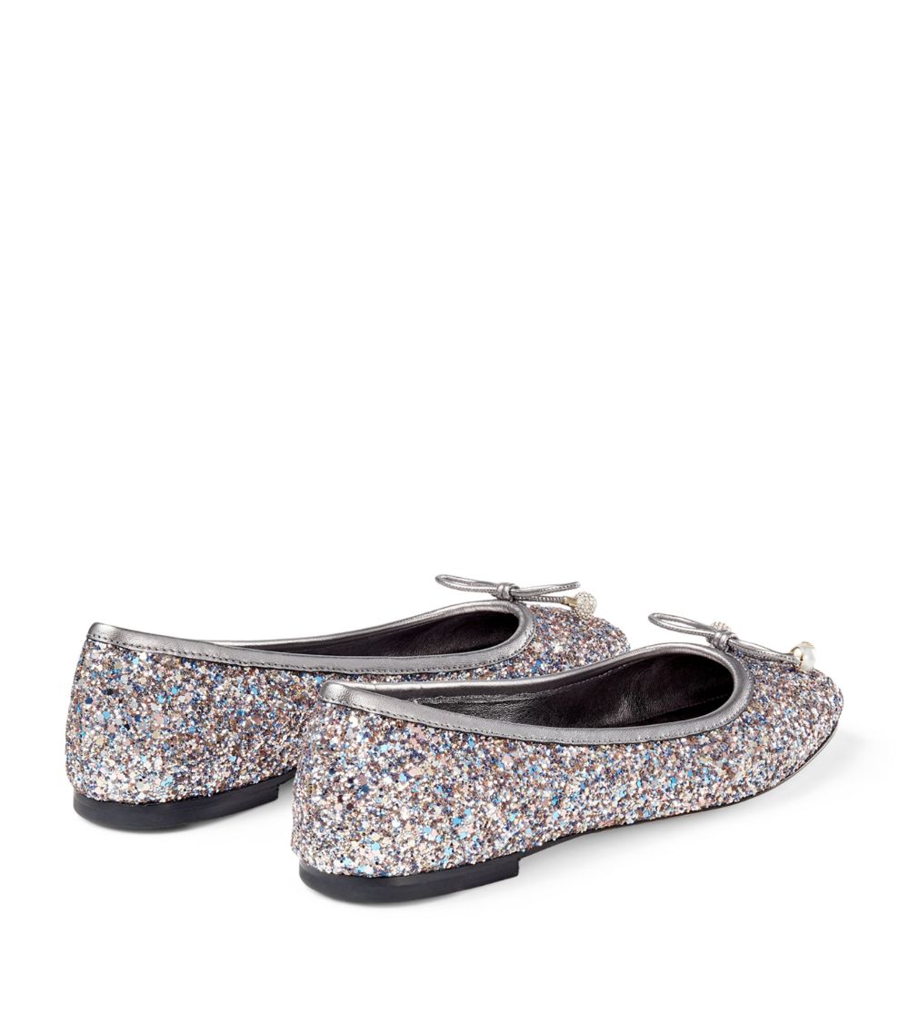 Jimmy Choo Jimmy Choo Exclusive Elme Glitter Ballet Flats