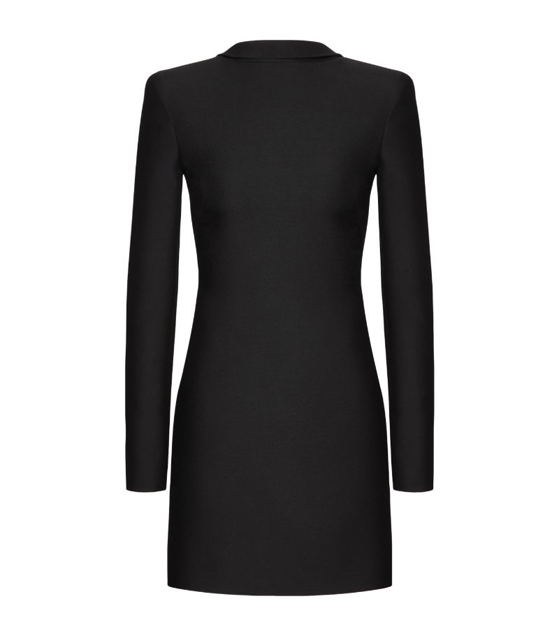 VALENTINO GARAVANI Valentino Garavani Wool-Silk Reverse-Tuxedo Mini Dress