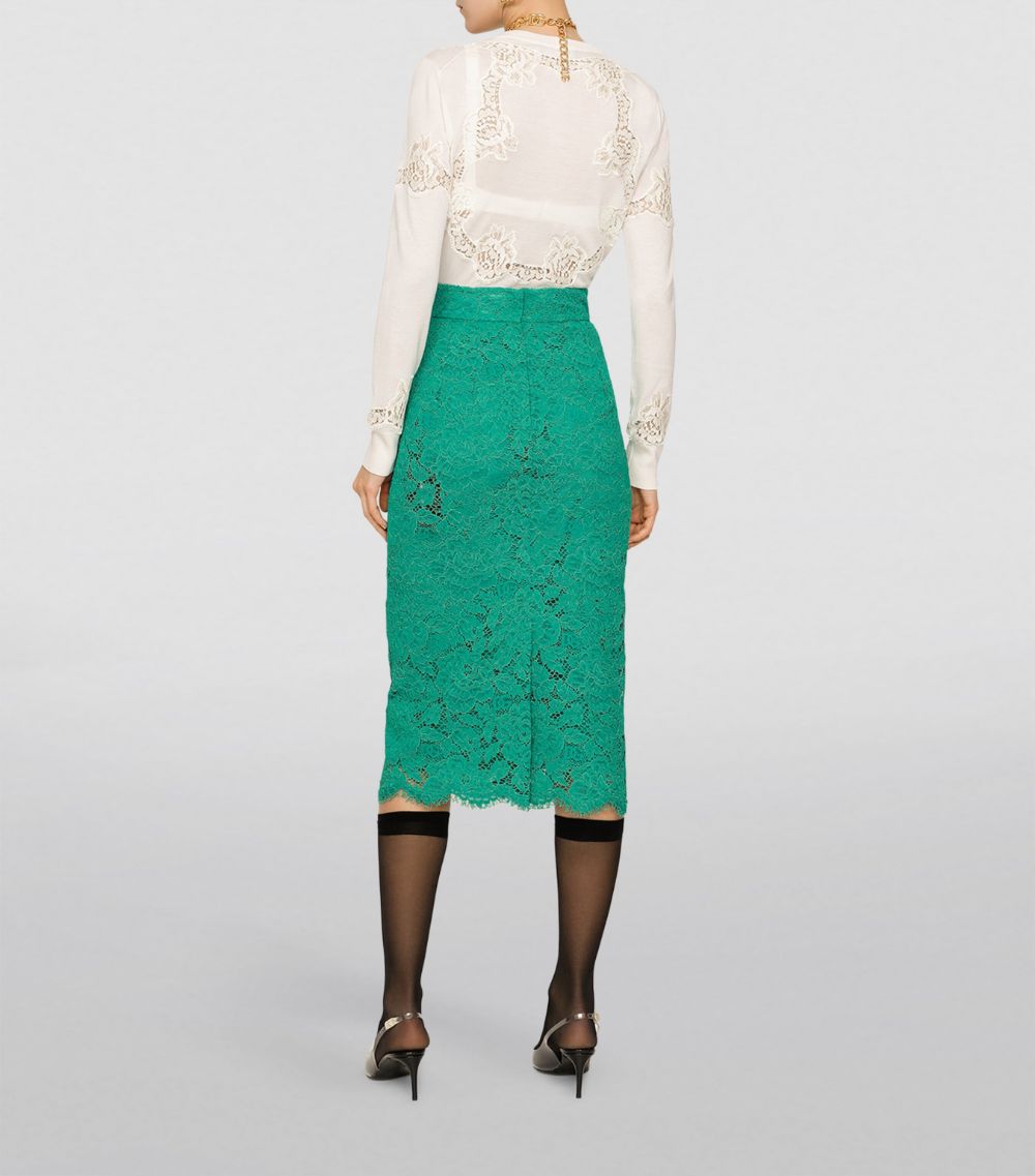 Dolce & Gabbana Dolce & Gabbana Cashmere-Silk Lace Cardigan