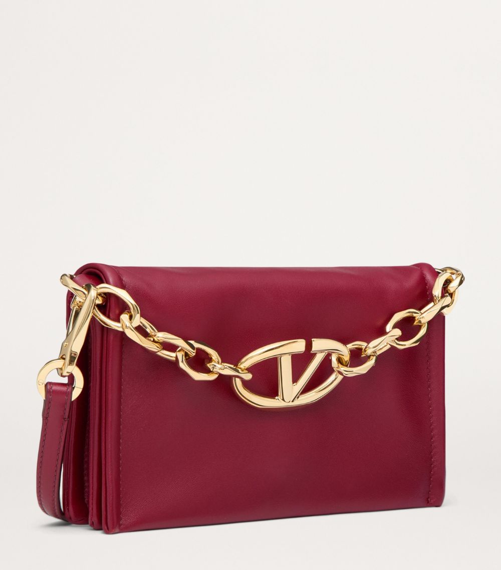 VALENTINO GARAVANI Valentino Garavani Mini Leather Vlogo Chain Clutch Bag