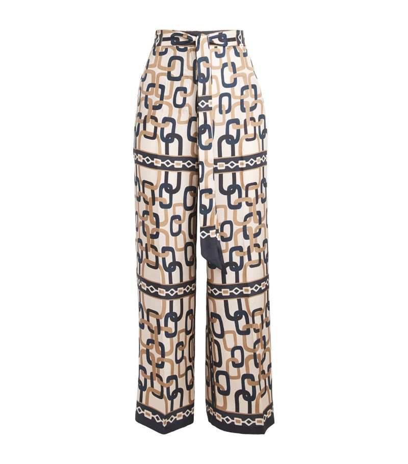 Max Mara Max Mara Printed Silk Trousers