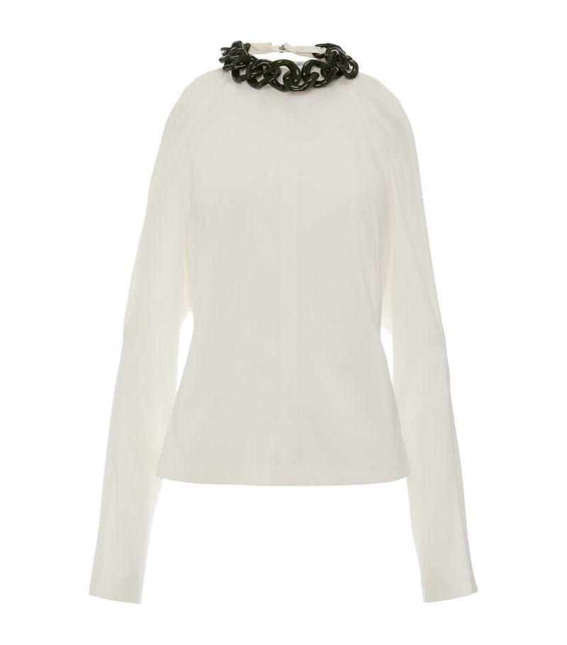 Jw Anderson Jw Anderson Chain-Detail Cold-Shoulder Top