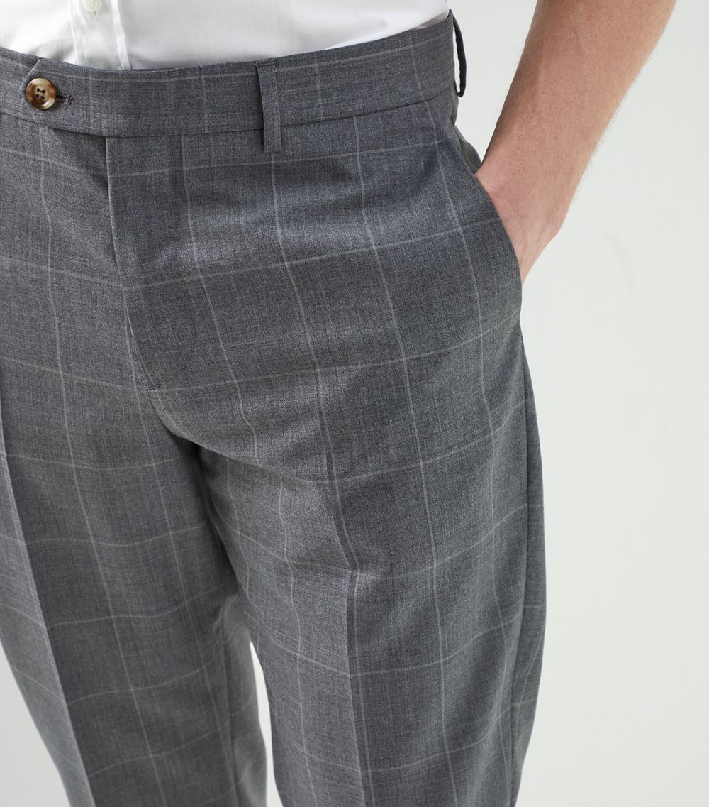 Brunello Cucinelli Brunello Cucinelli Wool Check Trousers