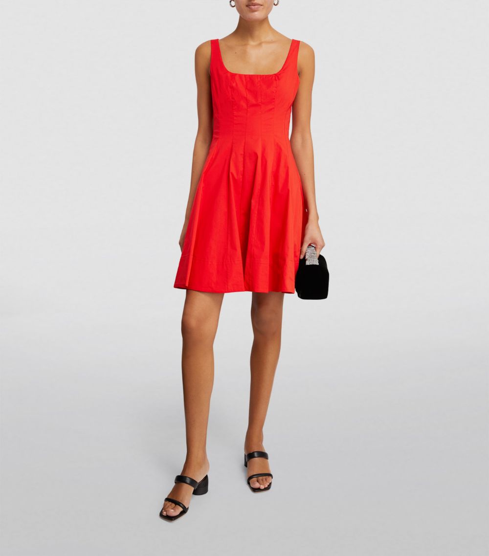 Staud Staud Stretch-Cotton Wells Mini Dress