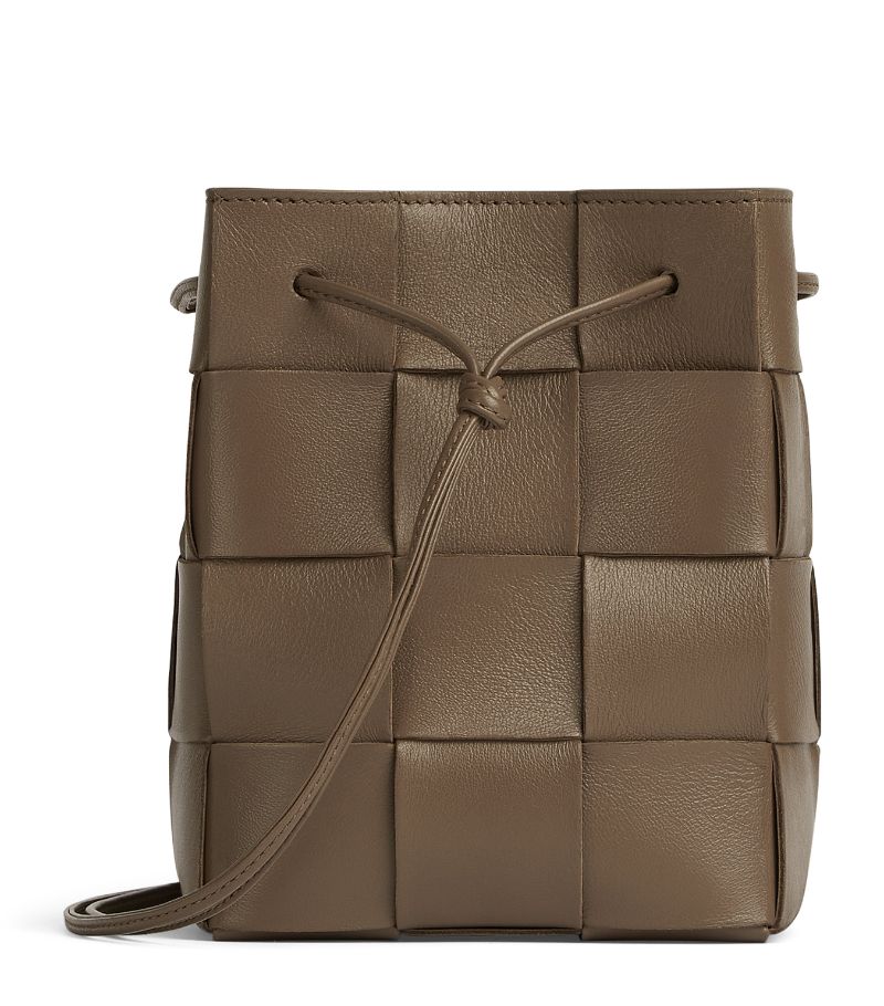 Bottega Veneta Bottega Veneta Small Lambskin Cassette Bucket Bag