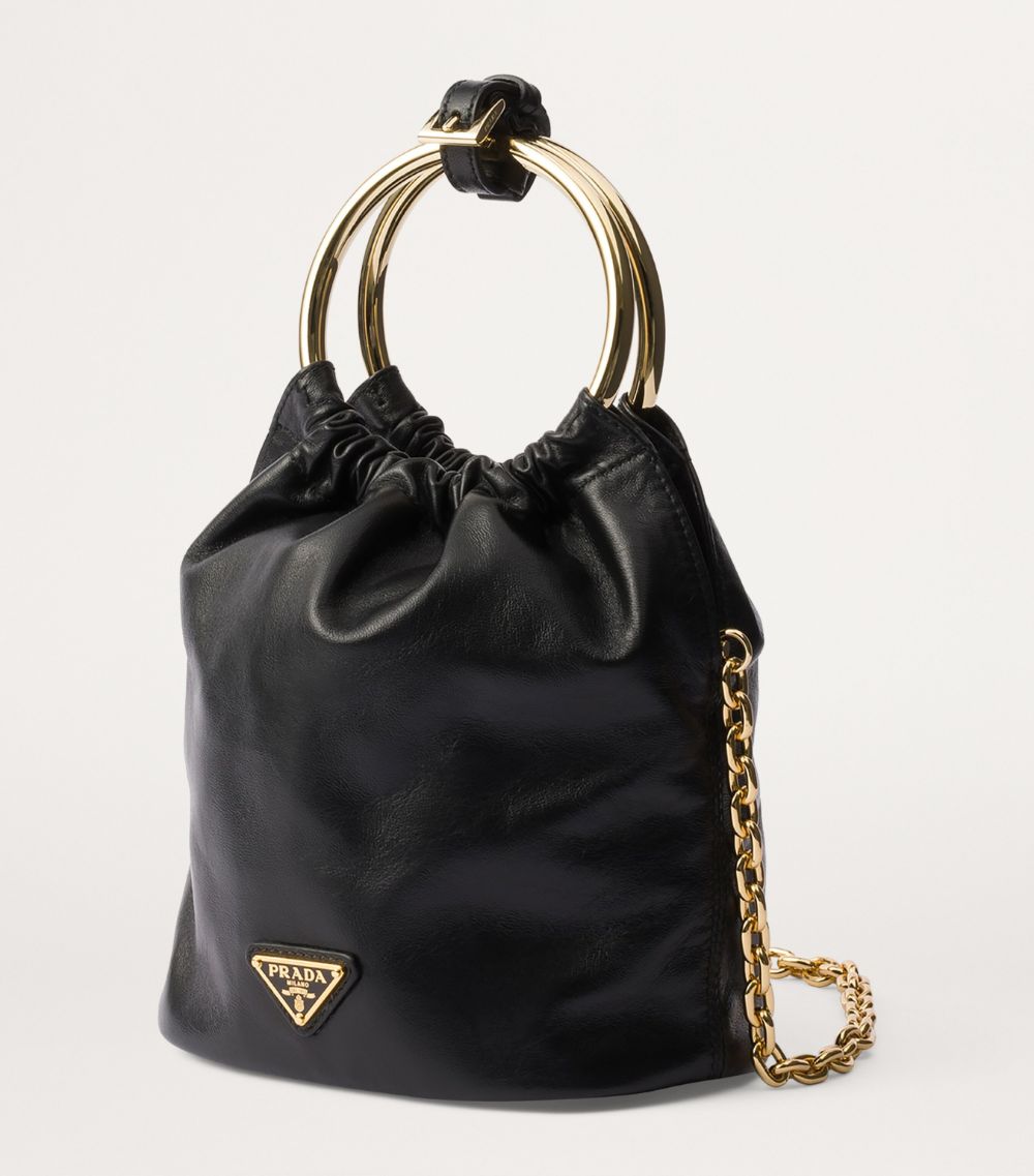 Prada Prada Mini Leather Bucket Bag