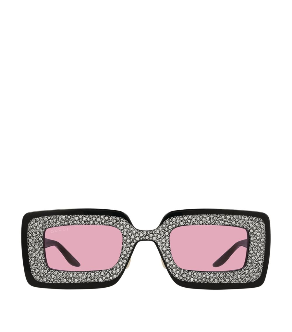 Gucci Gucci Embellished Rectangular Sunglasses