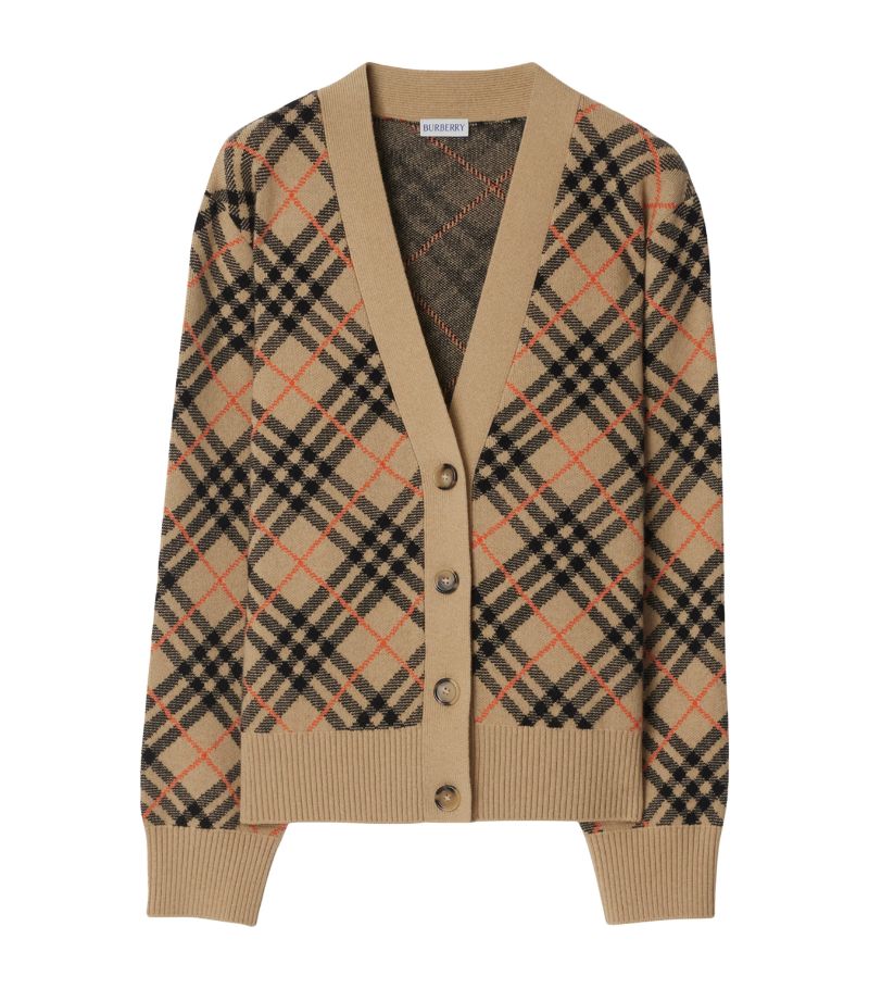 Burberry Burberry Cashmere Check Cardigan