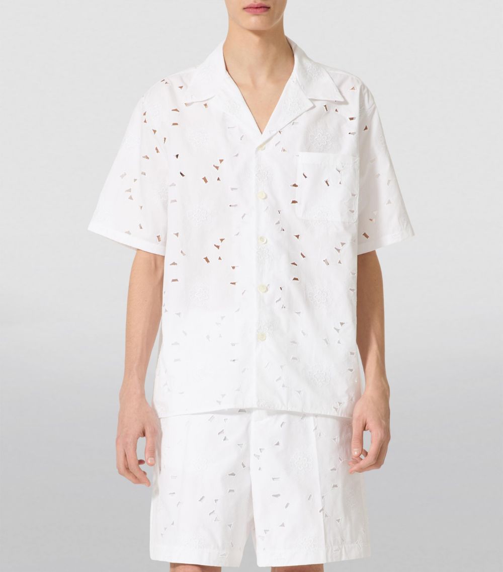 VALENTINO GARAVANI Valentino Garavani Cotton-Blend Bowling Shirt