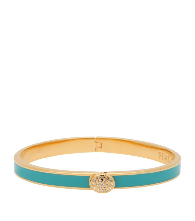 Halcyon Days Halcyon Days Gold-Plated Crystal Button Bangle