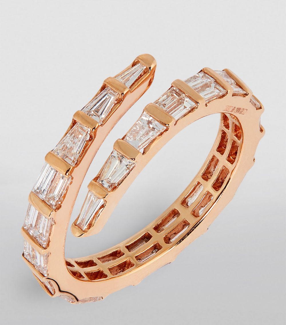 Anita Ko Anita Ko Rose Gold And Diamond Coil Ring