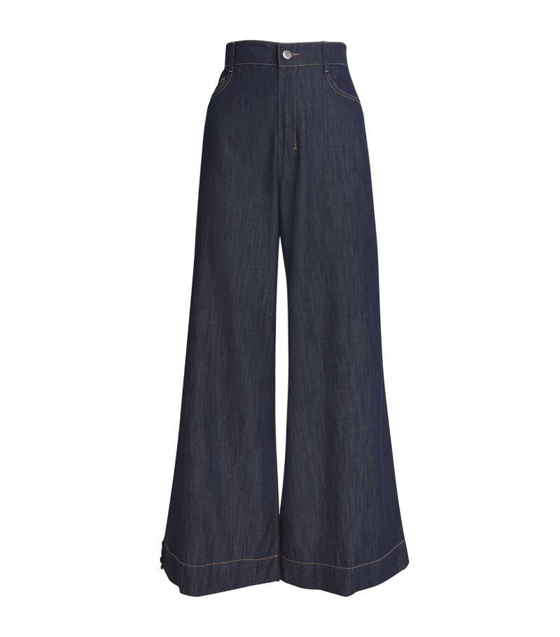 Max Mara Max Mara Cropped Wide-Leg Jeans