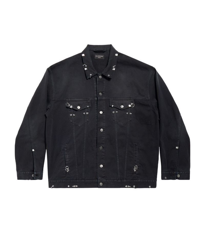 Balenciaga Balenciaga Oversized Embellished Denim Jacket