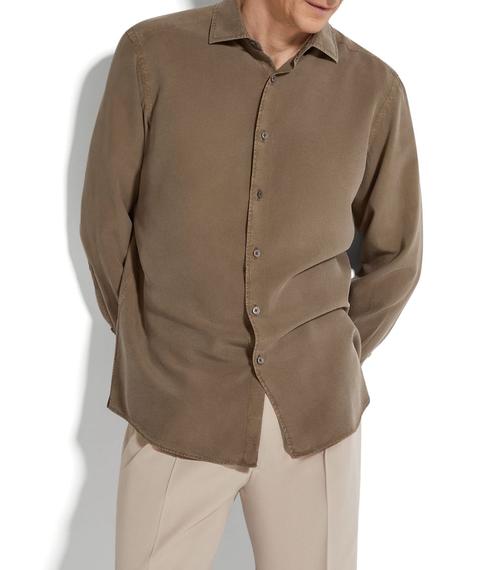 zegna Zegna Silk Garment-Dyed Shirt