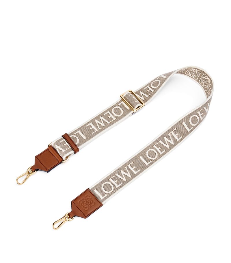 Loewe Loewe Leather And Canvas Logo Bag Strap