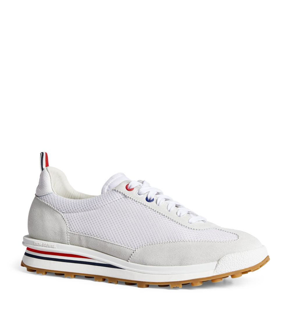 Thom Browne Thom Browne Suede-Trim Technical Tricolour Sneakers