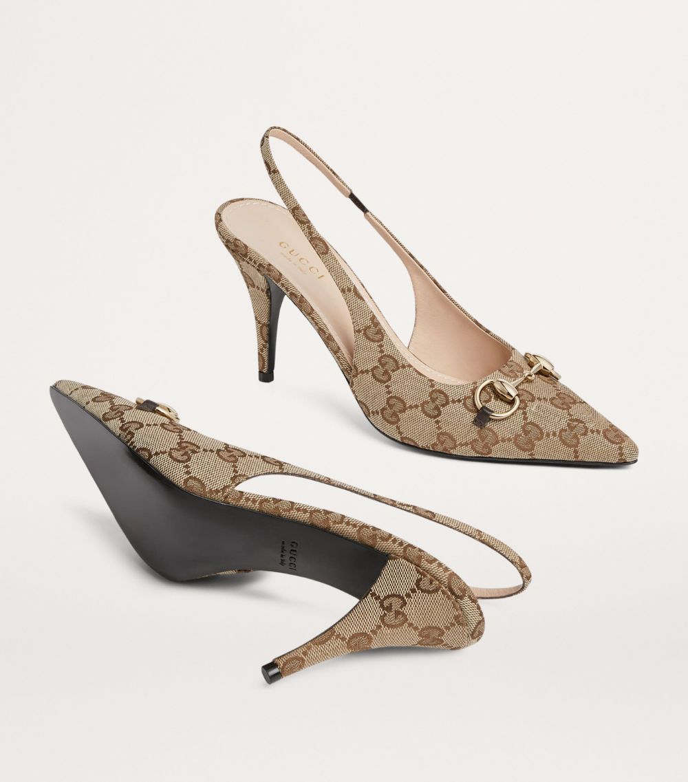 Gucci Gucci Gg Canvas Slingback Pumps 85