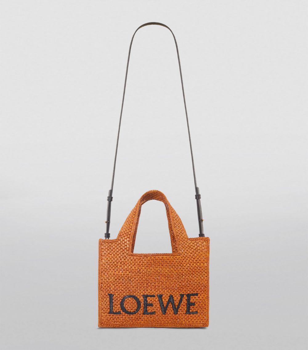 Loewe Loewe X Paula'S Ibiza Small Raffia Font Tote Bag