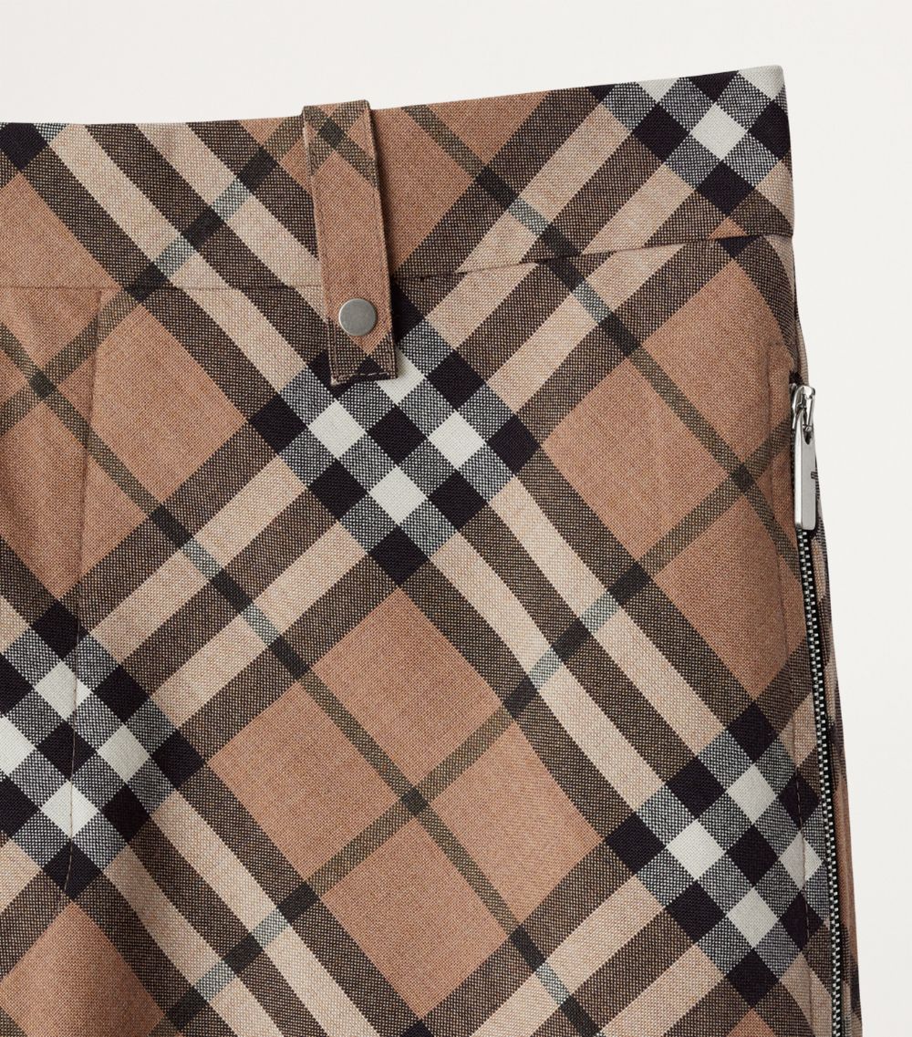 Burberry Burberry Wool-Blend Check Tailored Trousers