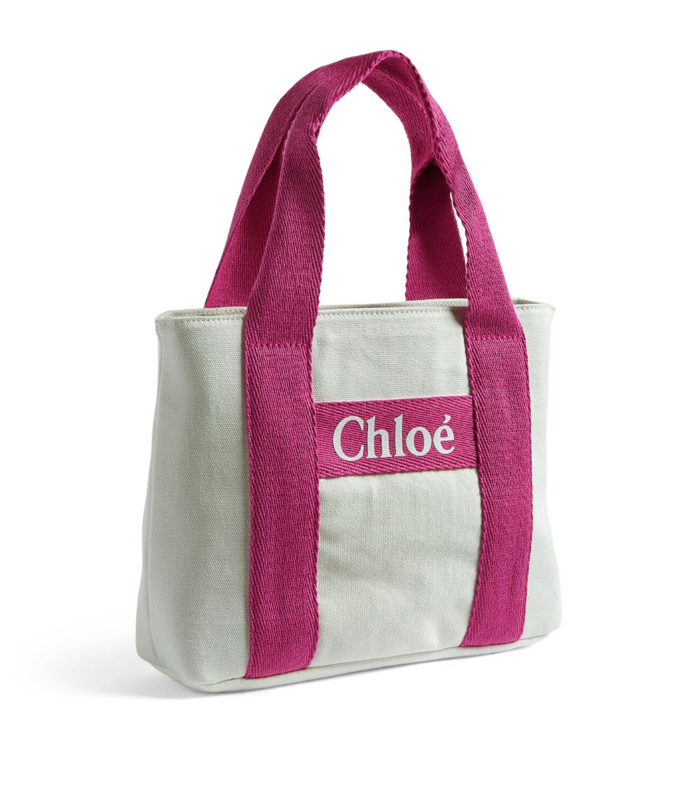 Chloé Kids Chloé Kids Canvas Logo Shoulder Bag