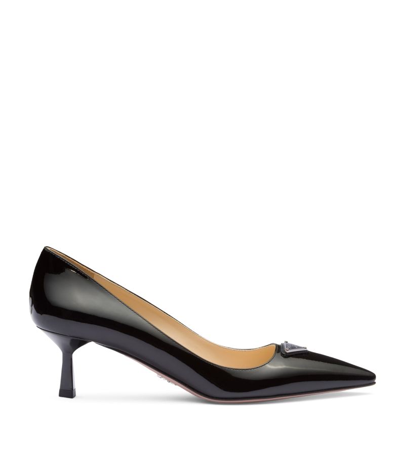 Prada Prada Patent Leather Triangle Pumps 55