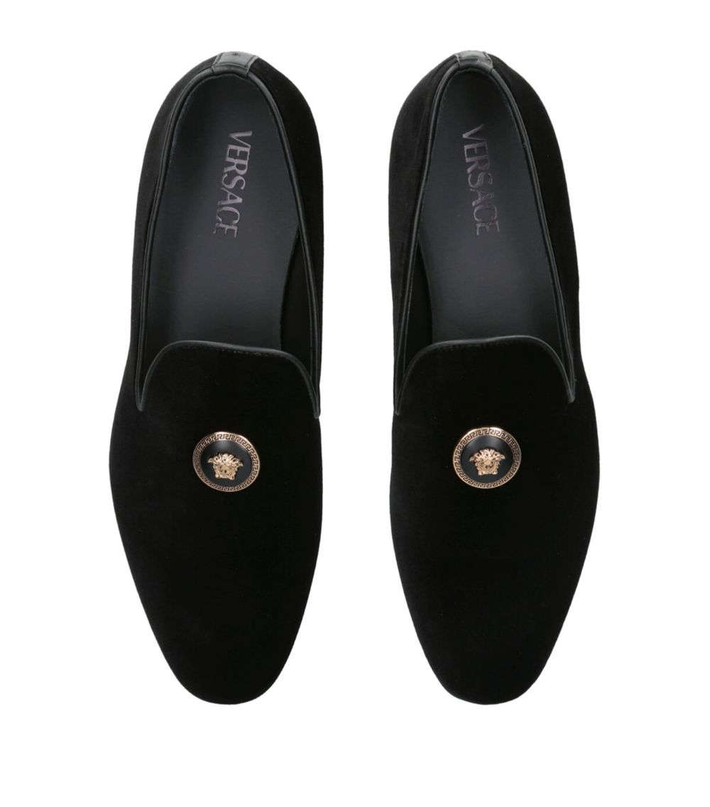 Versace Versace Velvet Medallion Loafers