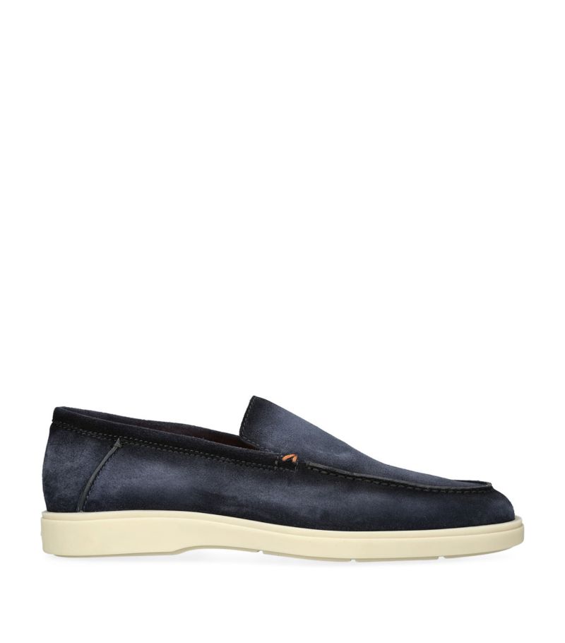 Santoni Santoni Suede Detroit Low-Top Loafers