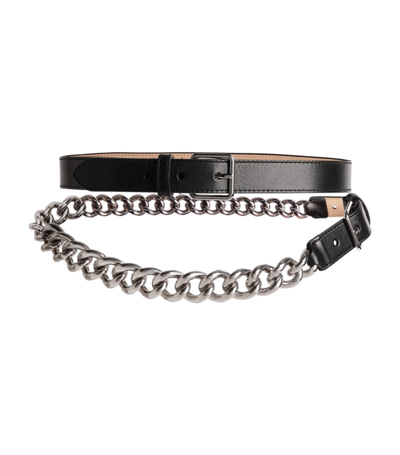 Alexander McQueen Alexander McQueen Leather Chain Belt