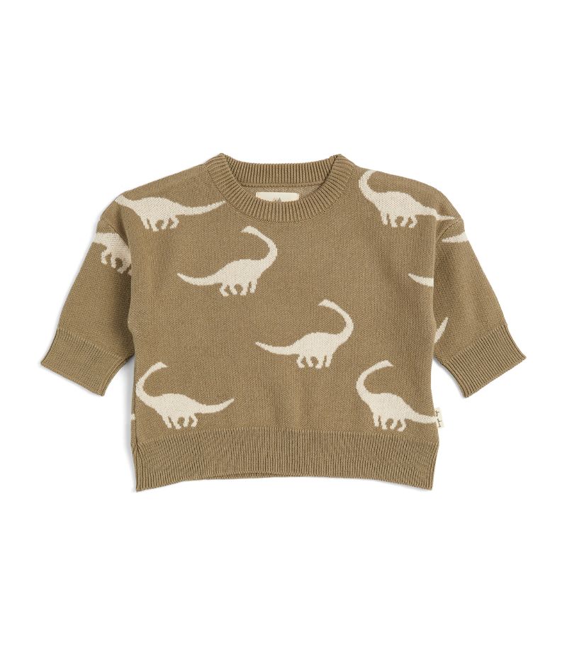 Konges Sløjd Konges Sløjd Cotton Dinosaur-Print Sweater (3 Months-4 Years)