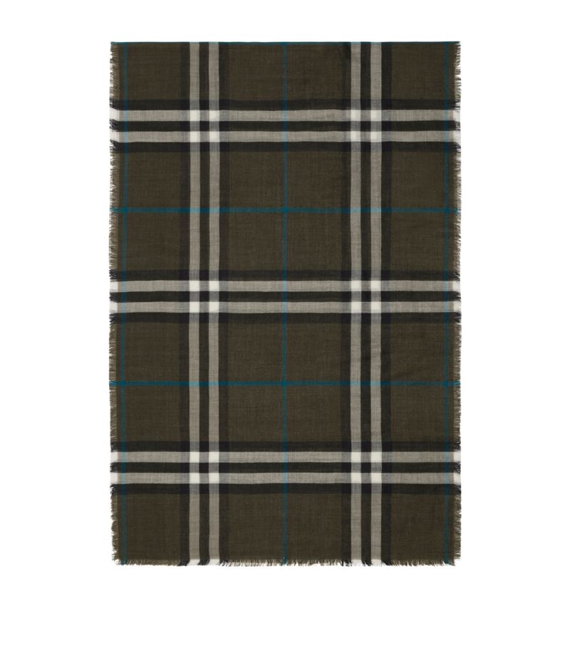 Burberry Burberry Silk-Wool Blend Reversible Scarf