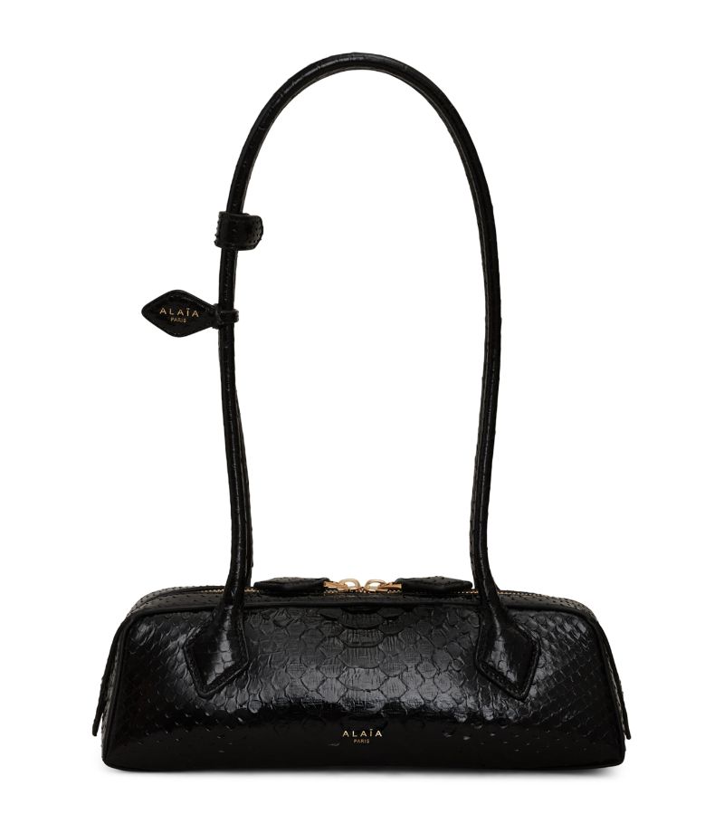 Alaïa Alaïa Small Snakeskin Le Teckel Shoulder Bag