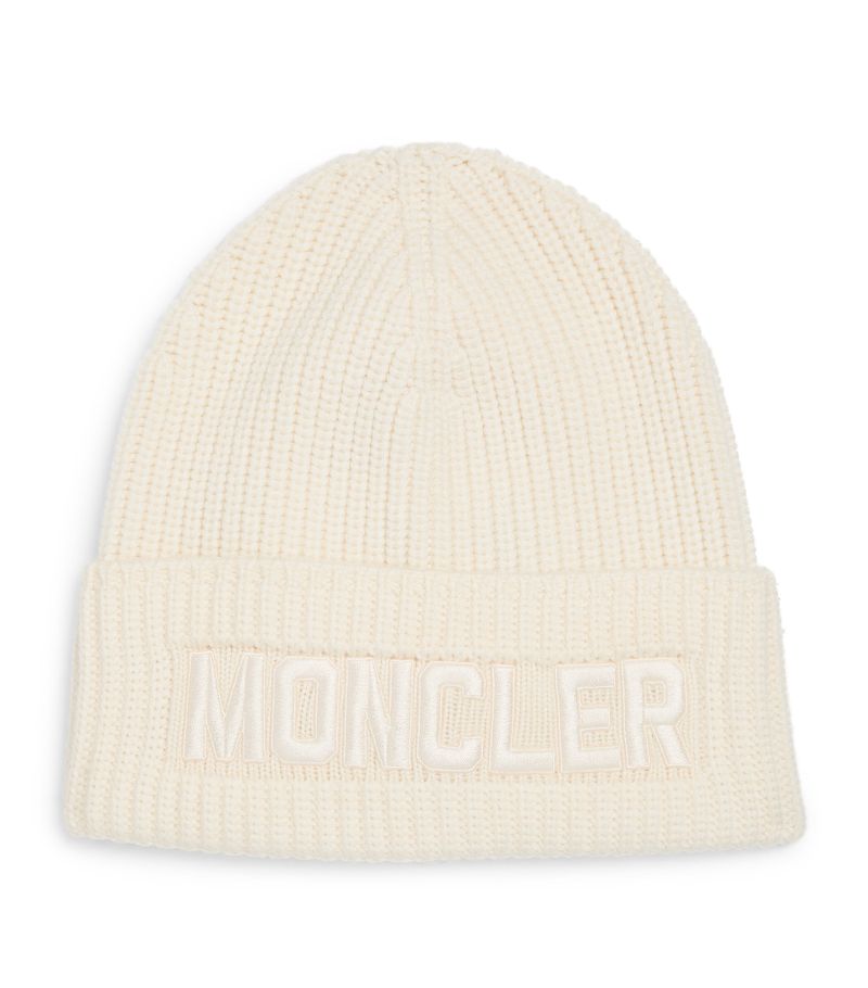 Moncler Moncler Wool Embroidered Logo Beanie