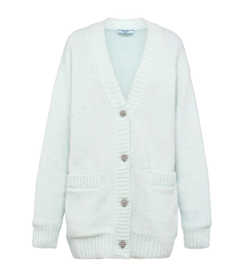 Prada Prada Wool Embellished Cardigan