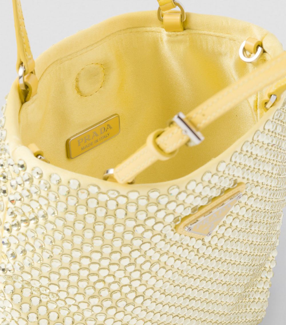 Prada Prada Satin Crystal-Embellished Tote Bag