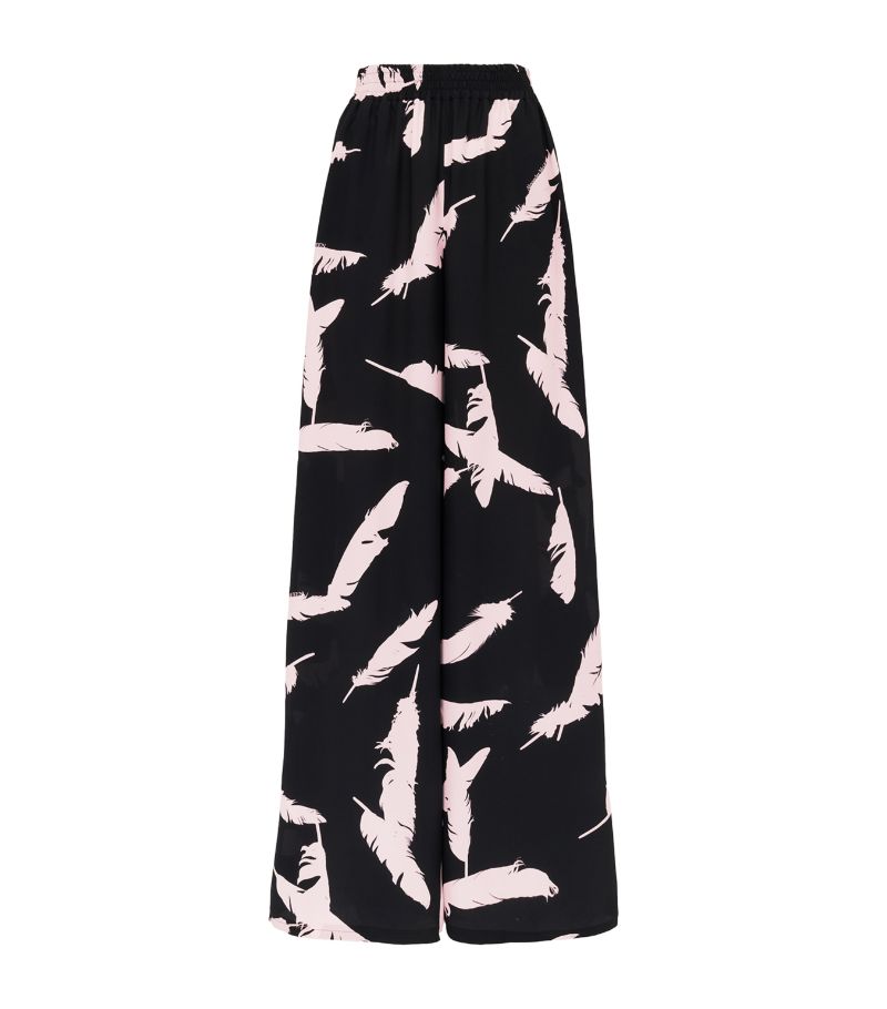 Alexander McQueen Alexander Mcqueen Feather Print Silk Trousers