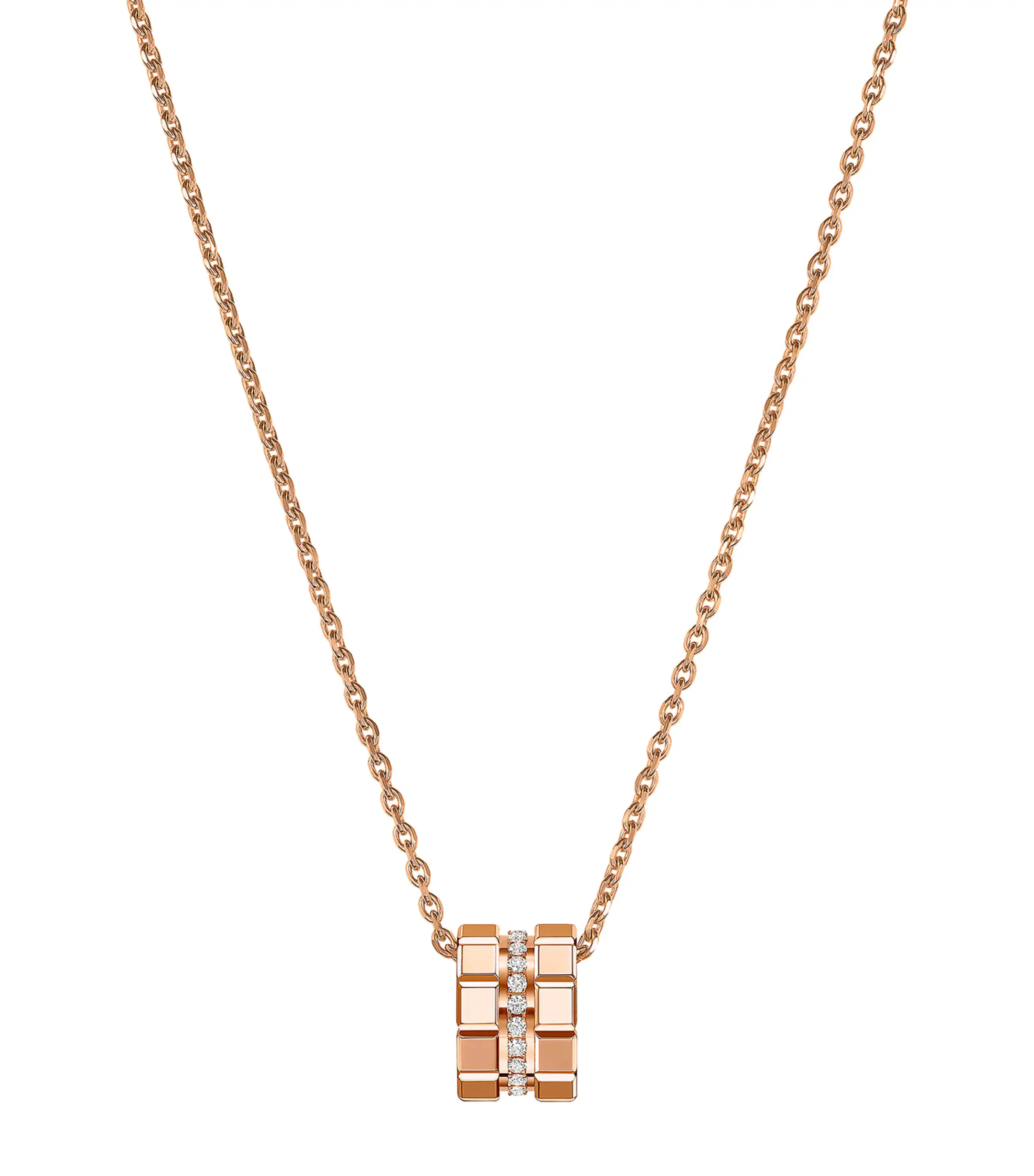 Chopard Chopard Rose Gold and Diamond Ice Cube Necklace