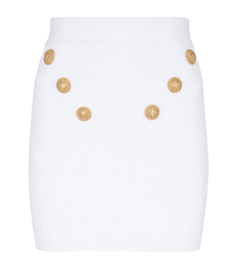 Balmain Balmain Knitted 6-Button Mini Skirt