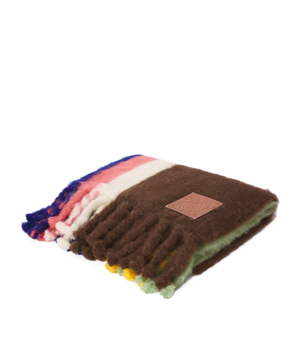 Loewe LOEWE Wool-Rich Striped Blanket (130cm x 200cm)